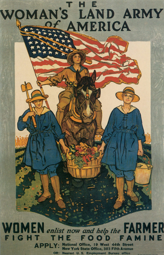 A recruitment poster for the Women's Land Army.