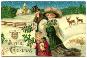 A Victorian Christmas card.